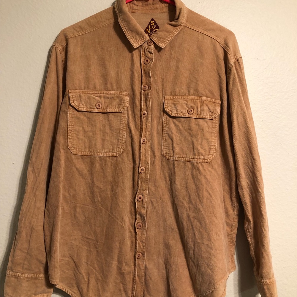Pink Corduroy Button down shirt
